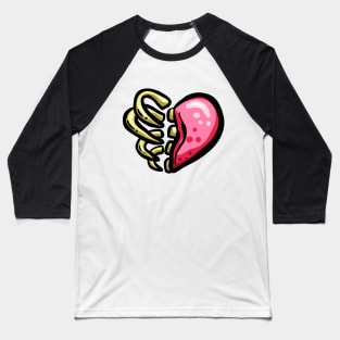 Zombie Love Hearts Halloween Horror Ribs Baseball T-Shirt